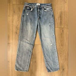 Women's Pistola Straight Leg Jeans Denim Classic Light Wash Size 27